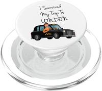 I Survived My Trip To New London Funny Sarcastic London Taxi PopSockets PopGrip for MagSafe