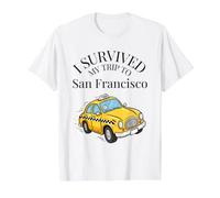 I Survived My Trip to San Francisco in A Francisco City Taxi Value Graphic T-Shirt, Men, White, XL