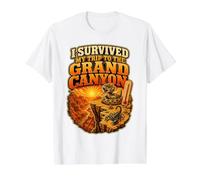 I Survived My Trip to The Grand Canyon Vacation Humor Value Graphic T-Shirt, Men, White, XL