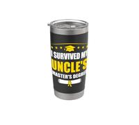 I Survived My Uncle's Master's Degree Uncle Graduation Stainless Steel Insulated Tumbler