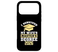 I Survived My Wife's Master's Degree 2026 Wife Graduation Case for iPhone 17 Pro Max