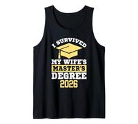 I Survived My Wife's Master's Degree 2026 Wife Graduation Tank Top