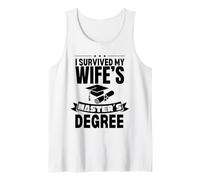 I Survived My Wife's Masters Degree Funny MBA Tank Top