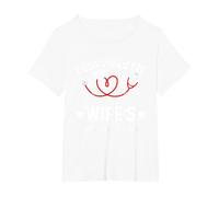 I Survived My Wife's Nursing Degree Graduation Nursing Wives T-Shirt, Women's Plus, White, 4X