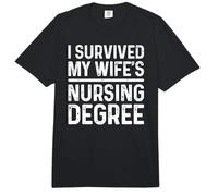I Survived My Wife's Nursing Degree School Graduation Comfort Colors Adult Heavyweight T-Shirt