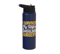 I Survived My Wife's Shoulder Surgery Stainless Steel Insulated Water Bottle