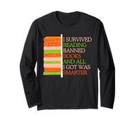 I Survived Reading Banned Books Librarians Book Enthusiasts Long Sleeve T-Shirt