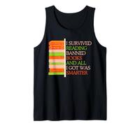 I Survived Reading Banned Books Librarians Book Enthusiasts Tank Top