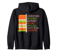 I Survived Reading Banned Books Librarians Book Enthusiasts Zip Hoodie