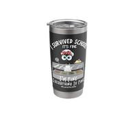 I Survived School Everything is Fine! Funny Lunch Lady Stainless Steel Insulated Tumbler