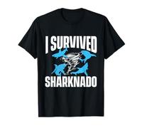 I Survived Sharknado - Shark Lover Marine Biologist Ocean T-Shirt