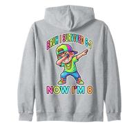 I Survived Six Seven now Im 8 8th Birthday 67 Dabbing Boys Zip Hoodie