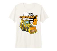 I Survived Six Seven Now Im 8 8th Birthday 67 Meme Digger Premium T-Shirt