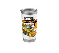 I Survived Six Seven Now Im 8 8th Birthday 67 Meme Digger Stainless Steel Insulated Tumbler