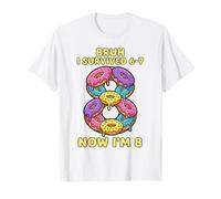I Survived Six Seven Now Im 8 8th Birthday 67 Meme Donut T-Shirt