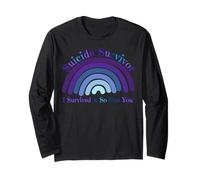 I Survived Suicide So Can You Suicide Prevention Rainbow Long Sleeve T-Shirt