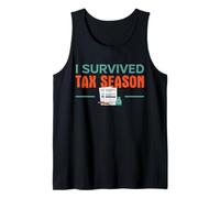 I Survived Tax Season Survivor Tax Day Retro Accounting Tank Top