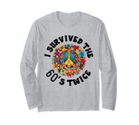 I Survived The 60s Sixties Twice 70th Birthday 60th Funny Long Sleeve T-Shirt