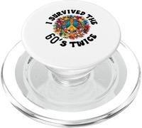 I Survived The 60s Sixties Twice 70th Birthday 60th Funny PopSockets PopGrip for MagSafe