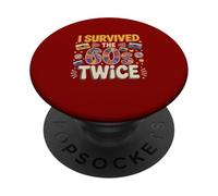 I Survived The 60s Twice Funny Joke 70th Birthday Classic PopSockets Adhesive PopGrip