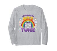 I Survived The 60s Twice Sixties 70th 70s Year Old Birthday Long Sleeve T-Shirt