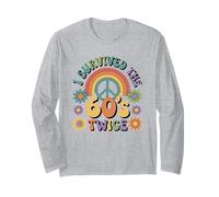 I Survived The 60s Twice Sixties 70th 70s Year Old Birthday Long Sleeve T-Shirt