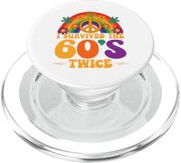 I Survived The 60s Twice Sixties 70th 70s Year Old Birthday PopSockets PopGrip for MagSafe