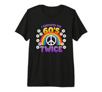 I Survived The 60s Twice Sixties 70th 70s Year Old Birthday Premium T-Shirt