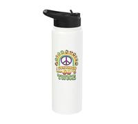 I Survived The 60s Twice Sixties 70th 70s Year Old Birthday Stainless Steel Insulated Water Bottle