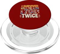 I Survived The 70s Twice Funny Joke 80th Birthday Classic PopSockets PopGrip for MagSafe