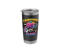 I Survived the 90s!", Retro Vintage Throwback Stainless Steel Insulated Tumbler