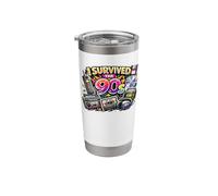 I Survived the 90s!", Retro Vintage Throwback Stainless Steel Insulated Tumbler