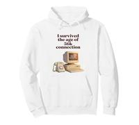 I Survived The Age of 56k Connection: Funny Dial-Up PC Humor Pullover Hoodie