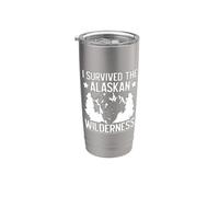 I Survived the Alaskan Wilderness Alaska Stainless Steel Insulated Tumbler