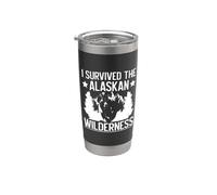I Survived the Alaskan Wilderness Alaska Stainless Steel Insulated Tumbler