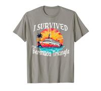 I Survived The Bermuda Triangle Funny Vacation Cruise T-Shirt