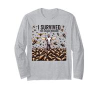 I Survived the Cicada Invasion Funny Cicada Summer 2024 Long Sleeve T-Shirt