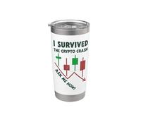 I Survived the Crypto Crash Ask Me How Crypto & Stock Trader Stainless Steel Insulated Tumbler