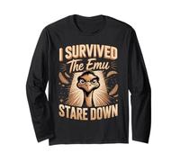 I Survived The Emu Stare Down Emus Long Sleeve T-Shirt