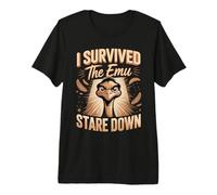 I Survived The Emu Stare Down Emus Premium T-Shirt
