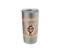 I Survived The Emu Stare Down Emus Stainless Steel Insulated Tumbler