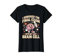 I Survived The Final Exam with My Last Brain Cell - Value Graphic T-Shirt, Women, Black, M
