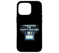 I Survived the Floppy Disk Era Funny Retro Tech Nostalgia Case for iPhone 16 Pro