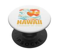 I Survived The Great Hawaii Tsunami of 2025 | Retro Wave PopSockets Adhesive PopGrip