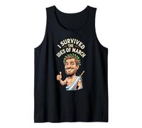 I Survived The Ides of March Funny Roman History Parody Tank Top