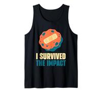 I Survived The Impact Funny Asteroid Space Nerd Art Tank Top