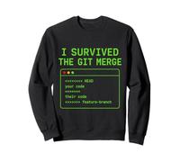 I Survived The Merge Conflict Programmer Coding Sweatshirt
