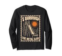 I Survived The Metal Slide Gen X Retro Long Sleeve T-Shirt