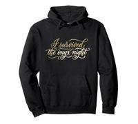 "I Survived The Onyx Night" Resilience Quote Pullover Hoodie