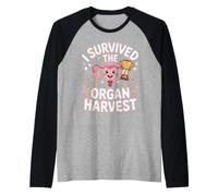 I Survived the Organ Harvest Hysterectomy Recovery Raglan Baseball Tee
